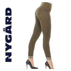 Nygard Slims Luxe Denim Leggings Olive 